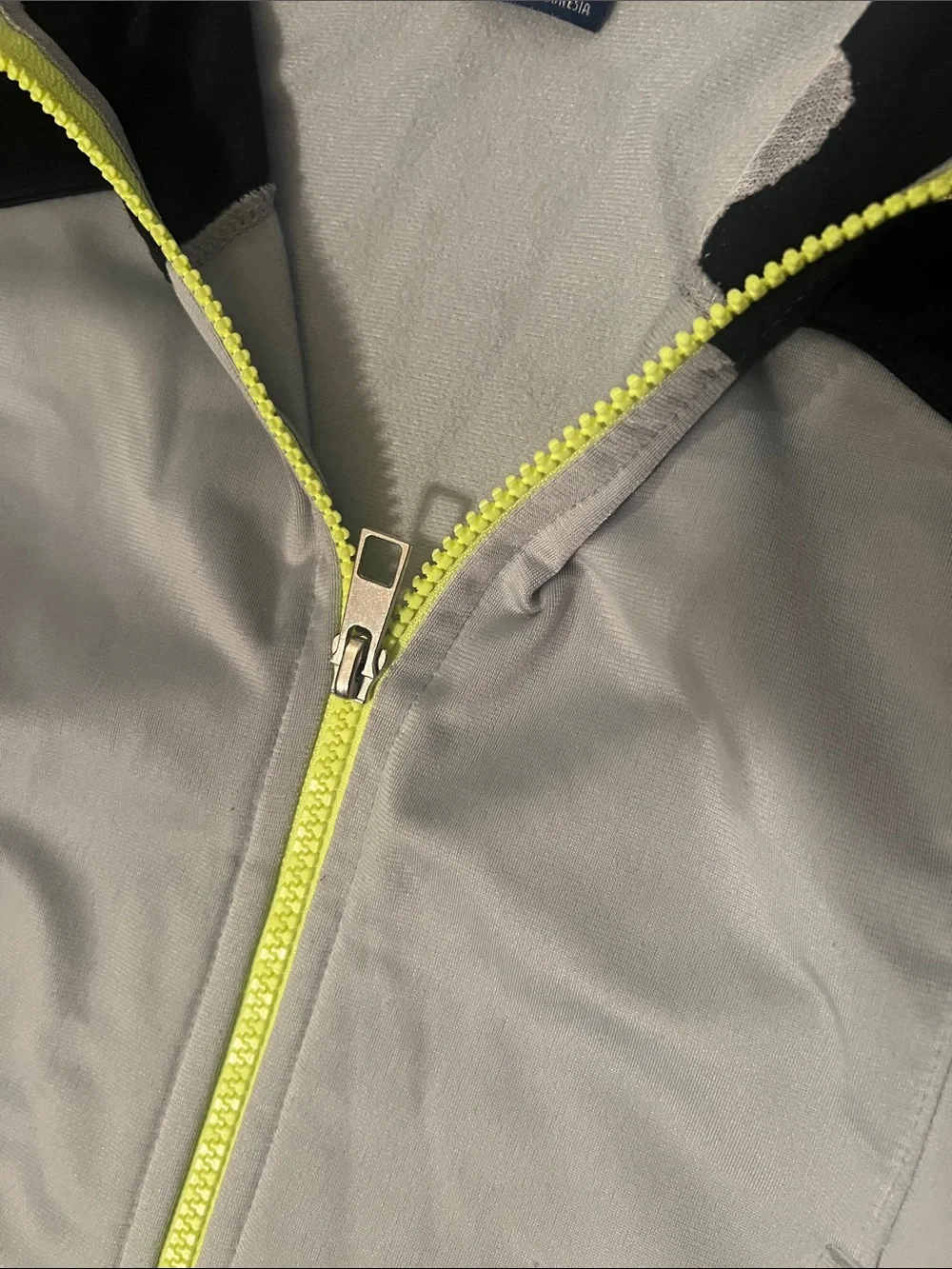 Nike Boys Black & Gray Jacket with Neon Yellow Zip